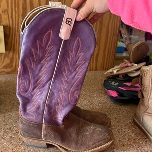 Anderson Bean Purple and Brown Kids Boots